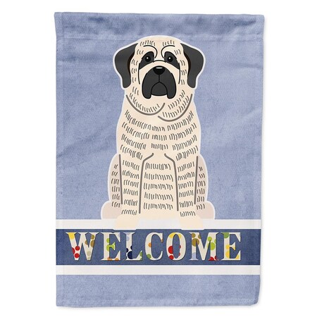 Carolines Treasures Mastiff Brindle White Welcome Flag Canvas House Size BB5597CHF